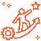 Icon of a person climbing an upward arrow toward a star, symbolizing growth and achievement.